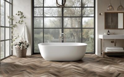 Comment intégrer du carrelage imitation parquet dans votre salle de bain